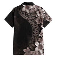 Hawaiian Plumeria-Polynesian Art Tattoo Grayscale Color Family Matching Summer Maxi Dress and Hawaiian Shirt LT03 - Polynesian Pride