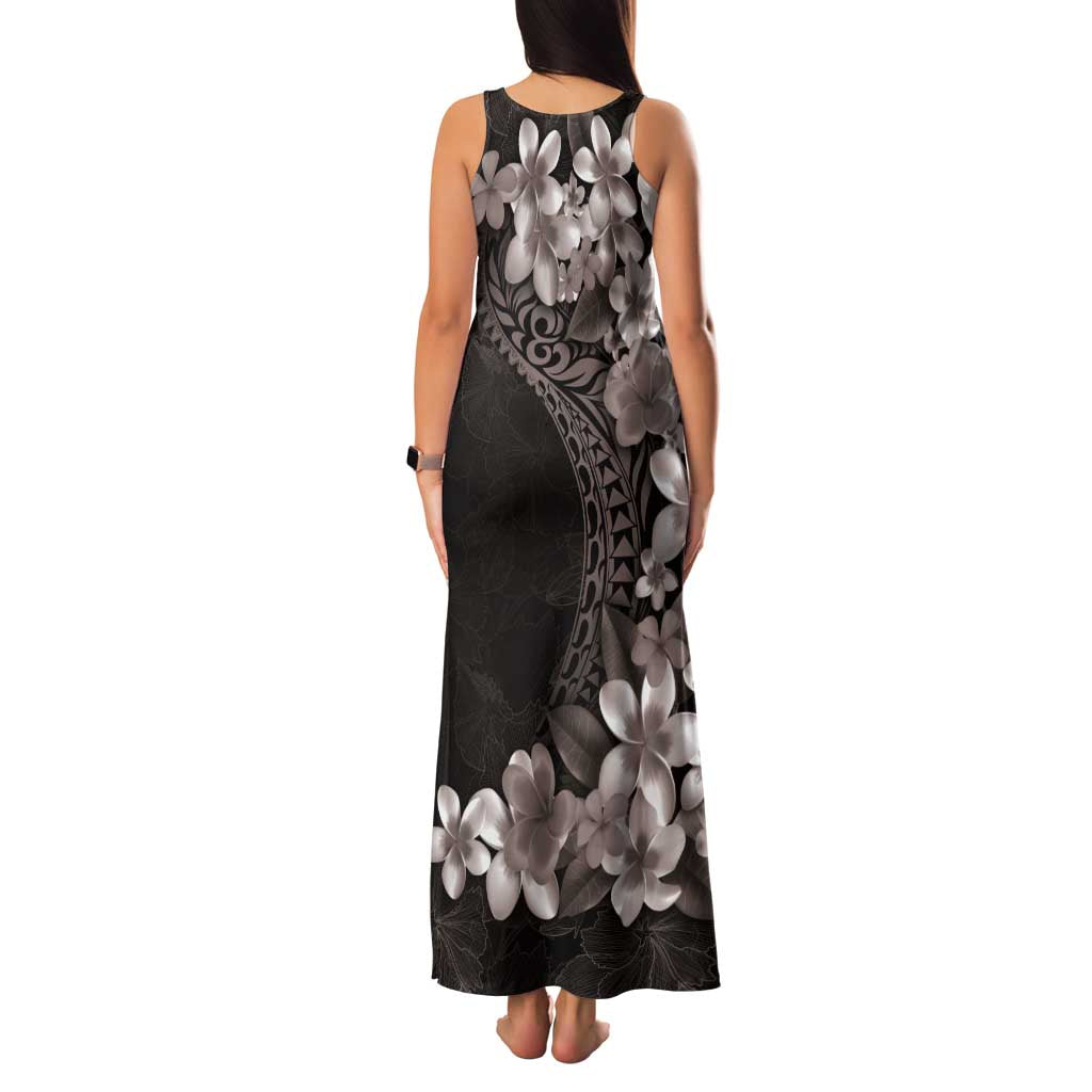 Hawaiian Plumeria-Polynesian Art Tattoo Grayscale Color Family Matching Tank Maxi Dress and Hawaiian Shirt LT03 - Polynesian Pride