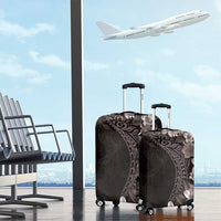 Hawaiian Plumeria-Polynesian Art Tattoo Grayscale Color Luggage Cover
