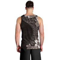 Hawaiian Plumeria-Polynesian Art Tattoo Grayscale Color Men Tank Top