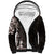 Hawaiian Plumeria-Polynesian Art Tattoo Grayscale Color Sherpa Hoodie