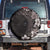 Hawaiian Plumeria-Polynesian Art Tattoo Grayscale Color Spare Tire Cover