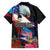 American Samoa and United States Together Family Matching Puletasi and Hawaiian Shirt National Flag with Eagle-Hibiscus and Rose