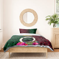 Vanuatu 44th Anniversary Independence Day Bedding Set Boars Tusk and Namele Plant LT03