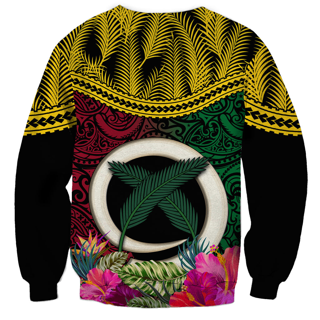 Vanuatu 44th Anniversary Independence Day Sweatshirt Boars Tusk and Namele Plant LT03