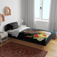 Papua New Guinea Independence Day Bedding Set PNG Flag and Bird-of-Paradise