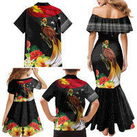 Papua New Guinea Independence Day Family Matching Mermaid Dress and Hawaiian Shirt PNG Flag and Bird-of-Paradise LT03 - Polynesian Pride