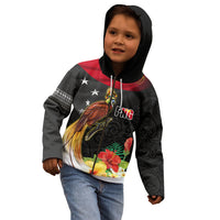 Papua New Guinea Independence Day Kid Hoodie PNG Flag and Bird-of-Paradise LT03 - Polynesian Pride