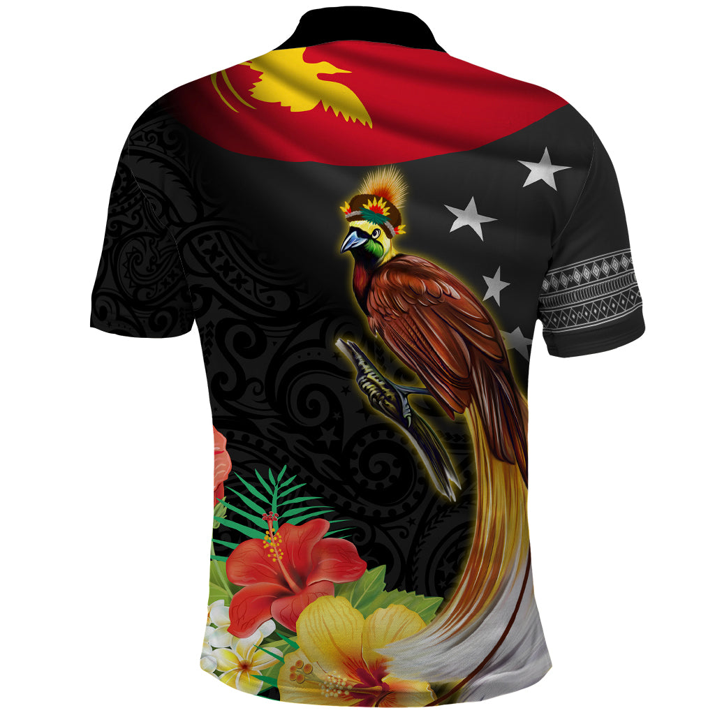 Papua New Guinea Independence Day Polo Shirt PNG Flag and Bird-of-Paradise LT03 - Polynesian Pride