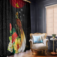 Papua New Guinea Independence Day Window Curtain PNG Flag and Bird-of-Paradise