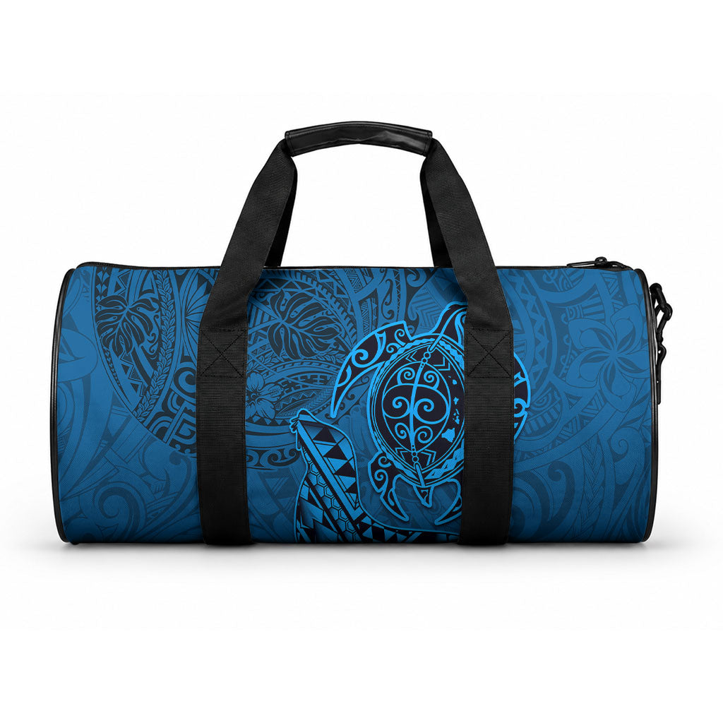 Hawaiian Monk Seal and Dolphin Duffle Bag LT03 One size Blue - Polynesian Pride