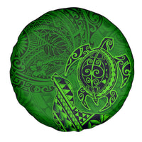 Hawaii Monk Seal and Dolphin Spare Tire Cover Polynesian Kakau Pattern Green