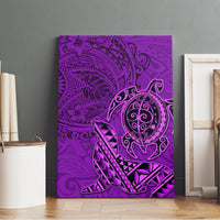 Hawaii Monk Seal and Dolphin Canvas Wall Art Polynesian Kakau Pattern Purple