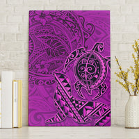 Hawaii Monk Seal and Dolphin Canvas Wall Art Polynesian Kakau Pattern Pink