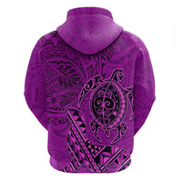 Hawaii Monk Seal and Dolphin Hoodie Polynesian Kakau Pattern Pink
