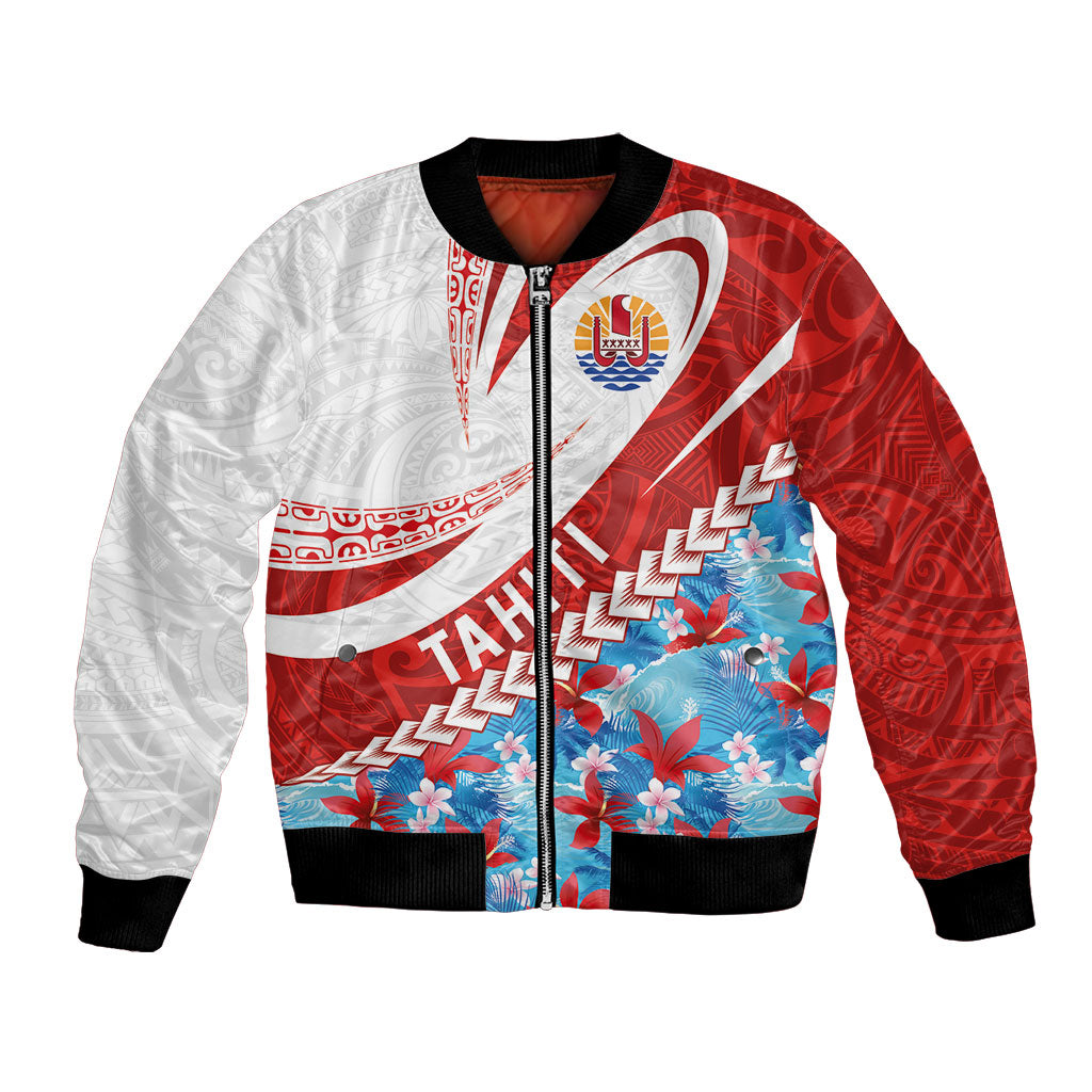Personalized Tahiti Surfing 2026 Bomber Jacket Marquesan Tattoo-Sporty Style LT03 Unisex Multicolor - Polynesian Pride