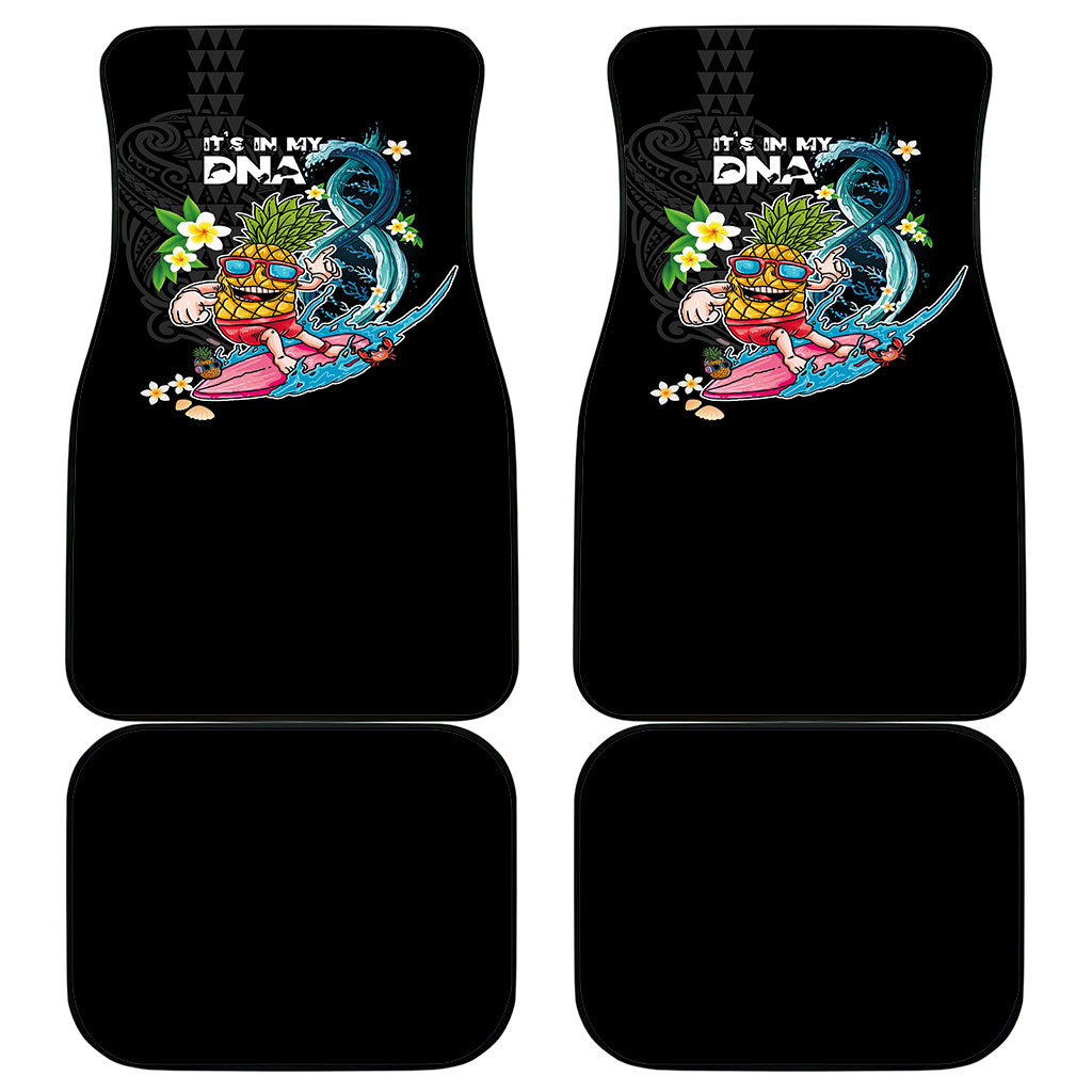 Hawaii Pineapple Surfing Car Mats It's in My DNA - Kakau and Polynesian Pattern LT03 - Polynesian Pride
