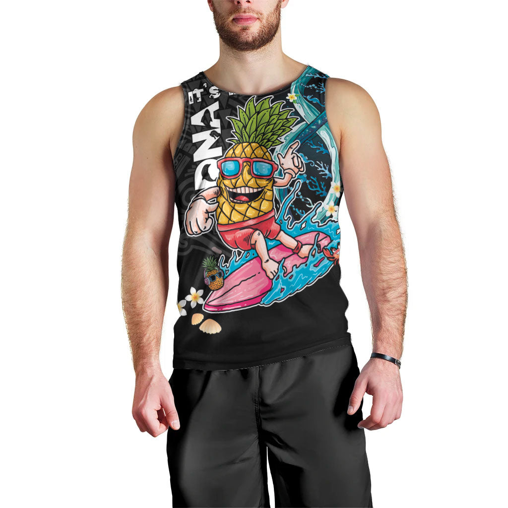 Hawaii Pineapple Surfing Men Tank Top It's in My DNA - Kakau and Polynesian Pattern LT03 - Polynesian Pride