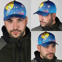 Palau Classic Cap Jellyfish with Coral Reefs Ocean Vibe and Tapa Pattern LT03 - Polynesian Pride