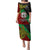 Papua New Guinea East New Britain Province Puletasi PNG Birds Of Paradise Polynesian Arty Style LT03 Long Dress Green - Polynesian Pride