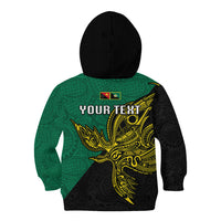 Custom Papua New Guinea Enga Province Kid Hoodie PNG Birds Of Paradise Polynesian Arty Style LT03 - Polynesian Pride