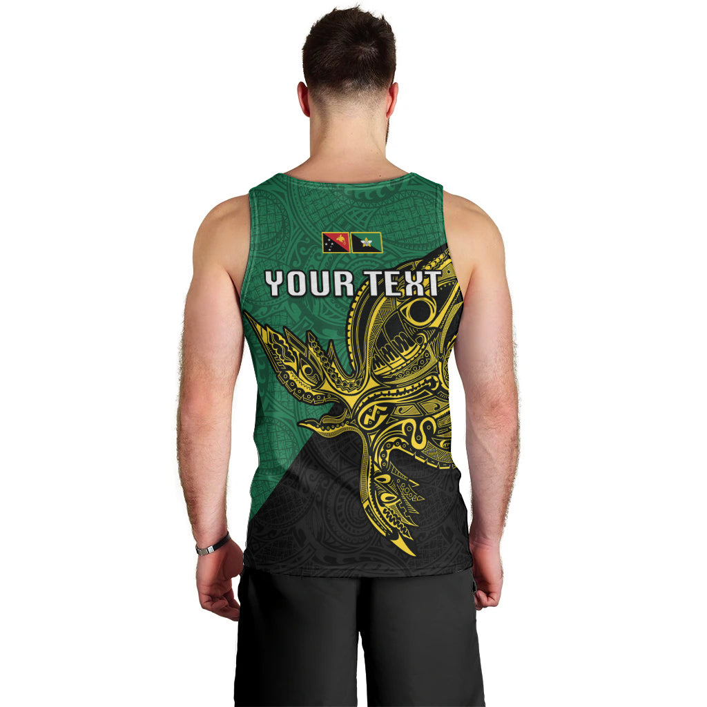 Custom Papua New Guinea Enga Province Men Tank Top PNG Birds Of Paradise Polynesian Arty Style LT03 - Polynesian Pride