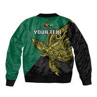 Custom Papua New Guinea Enga Province Sleeve Zip Bomber Jacket PNG Birds Of Paradise Polynesian Arty Style LT03 - Polynesian Pride