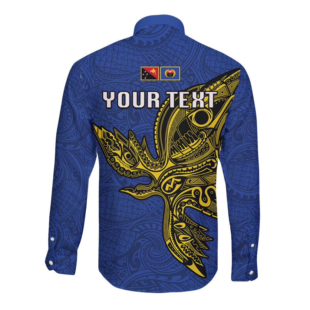 Custom Papua New Guinea Gulf Province Long Sleeve Button Shirt PNG Birds Of Paradise Polynesian Arty Style LT03 - Polynesian Pride