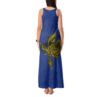 Custom Papua New Guinea Gulf Province Tank Maxi Dress PNG Birds Of Paradise Polynesian Arty Style LT03 - Polynesian Pride