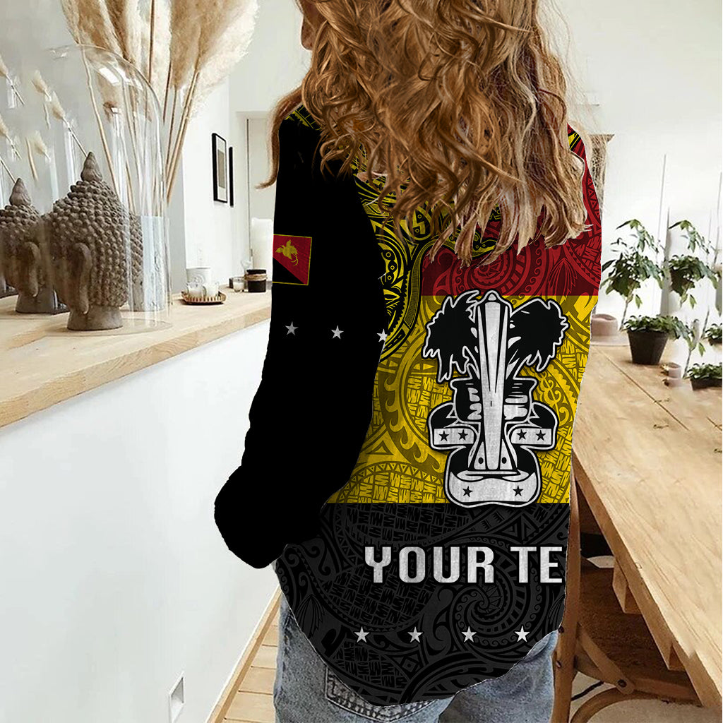 Custom Papua New Guinea Madang Province Women Casual Shirt PNG Birds Of Paradise Polynesian Arty Style LT03 - Polynesian Pride
