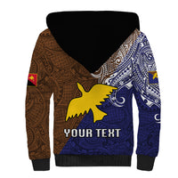 Custom Papua New Guinea Manus Province Sherpa Hoodie PNG Birds Of Paradise Polynesian Arty Style LT03 - Polynesian Pride