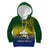 Papua New Guinea Morobe Province Kid Hoodie PNG Birds Of Paradise Polynesian Arty Style LT03 Hoodie Yellow - Polynesian Pride