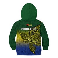 Custom Papua New Guinea Morobe Province Kid Hoodie PNG Birds Of Paradise Polynesian Arty Style LT03 - Polynesian Pride