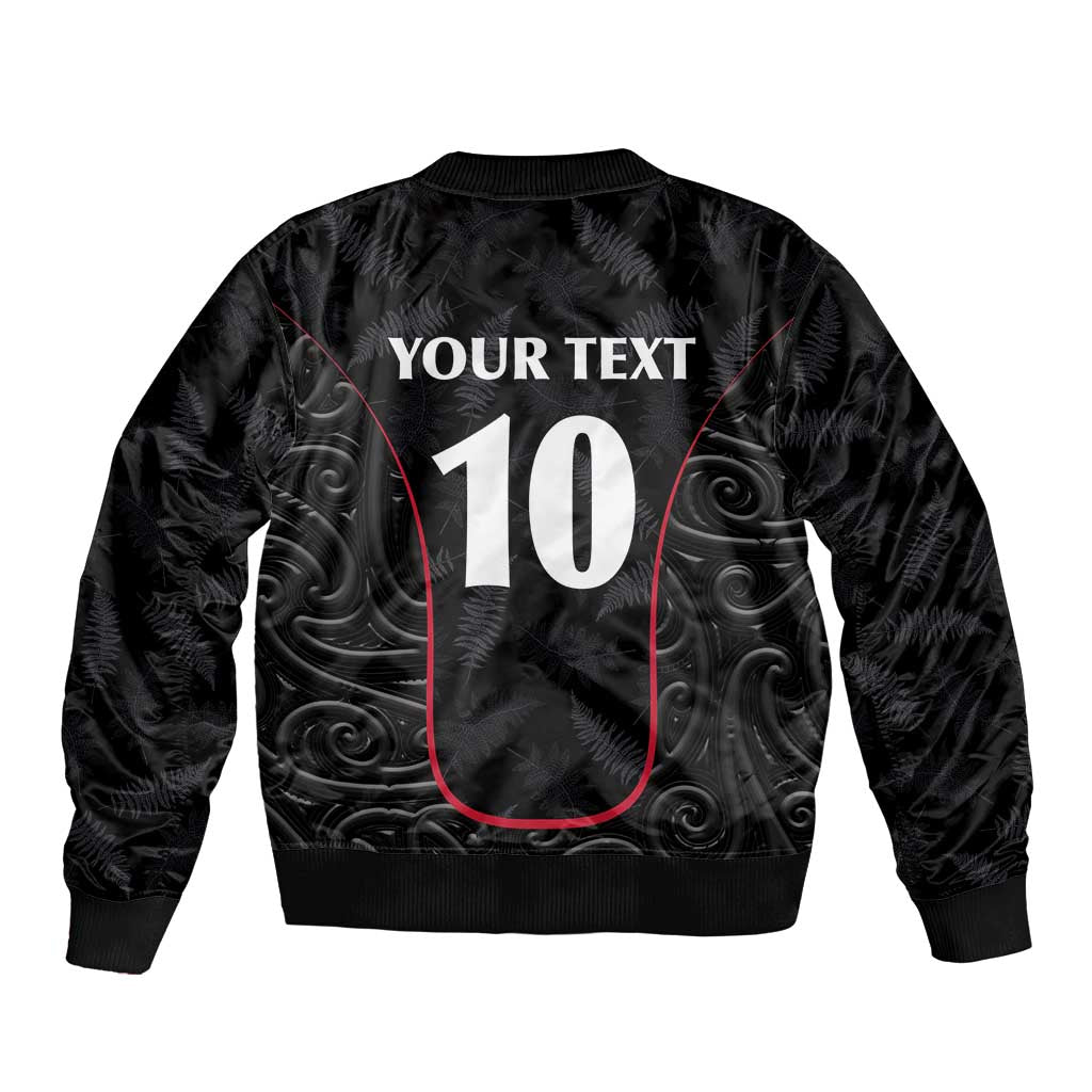 Custom New Zealand Rugby Bomber Jacket Maori All Black Championship 2024 and Silver Fern