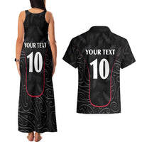 Custom New Zealand Rugby Couples Matching Tank Maxi Dress and Hawaiian Shirt Maori All Black Championship 2024 and Silver Fern LT03 - Polynesian Pride