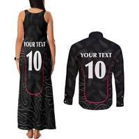 Custom New Zealand Rugby Couples Matching Tank Maxi Dress and Long Sleeve Button Shirt Maori All Black Championship 2024 and Silver Fern LT03 - Polynesian Pride