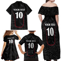 Custom New Zealand Rugby Family Matching Off Shoulder Maxi Dress and Hawaiian Shirt Maori All Black Championship 2024 and Silver Fern LT03 - Polynesian Pride
