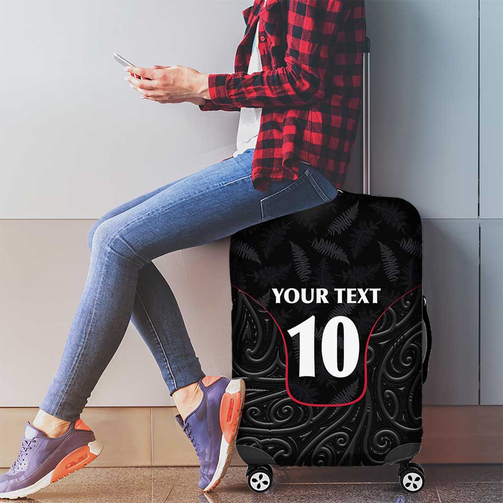 Custom New Zealand Rugby Luggage Cover Maori All Black Championship 2024 and Silver Fern