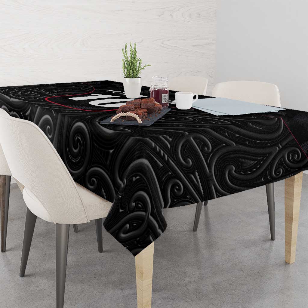 Custom New Zealand Rugby Tablecloth Maori All Black Championship 2024 and Silver Fern LT03 - Polynesian Pride