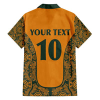 Custom Australia Rugby Championship 2024 Family Matching Long Sleeve Bodycon Dress and Hawaiian Shirt Aboriginal Art Tattoo Pattern LT03 - Polynesian Pride
