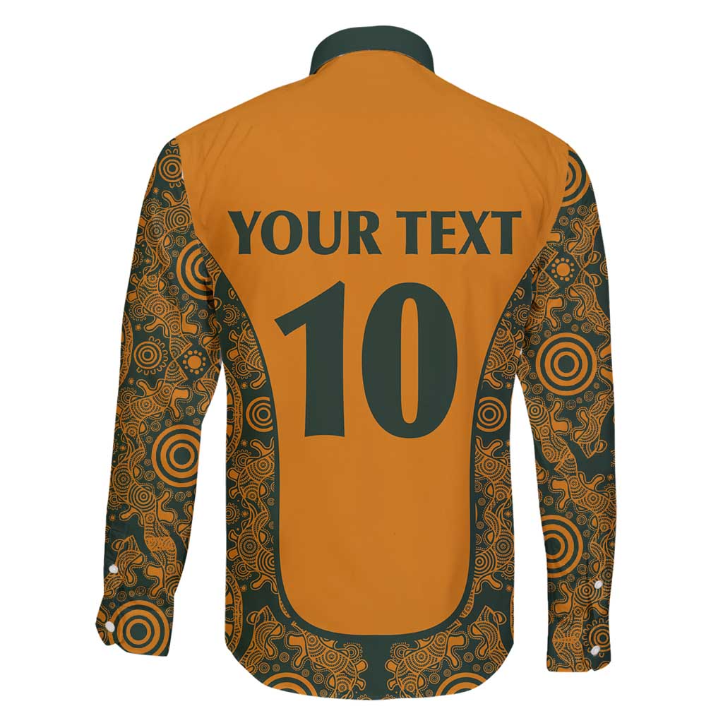 Custom Australia Rugby Championship 2024 Family Matching Off Shoulder Maxi Dress and Hawaiian Shirt Aboriginal Art Tattoo Pattern