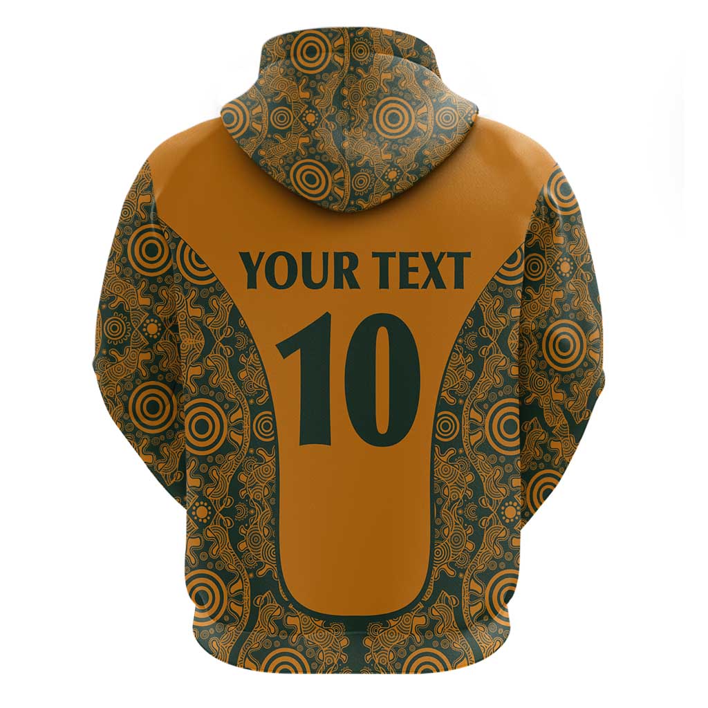 Custom Australia Rugby Championship 2024 Hoodie Aboriginal Art Tattoo Pattern LT03 - Polynesian Pride