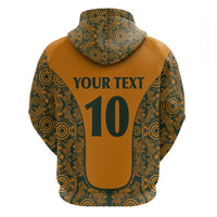 Custom Australia Rugby Championship 2024 Hoodie Aboriginal Art Tattoo Pattern LT03 - Polynesian Pride