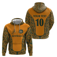Custom Australia Rugby Championship 2024 Hoodie Aboriginal Art Tattoo Pattern LT03 - Polynesian Pride