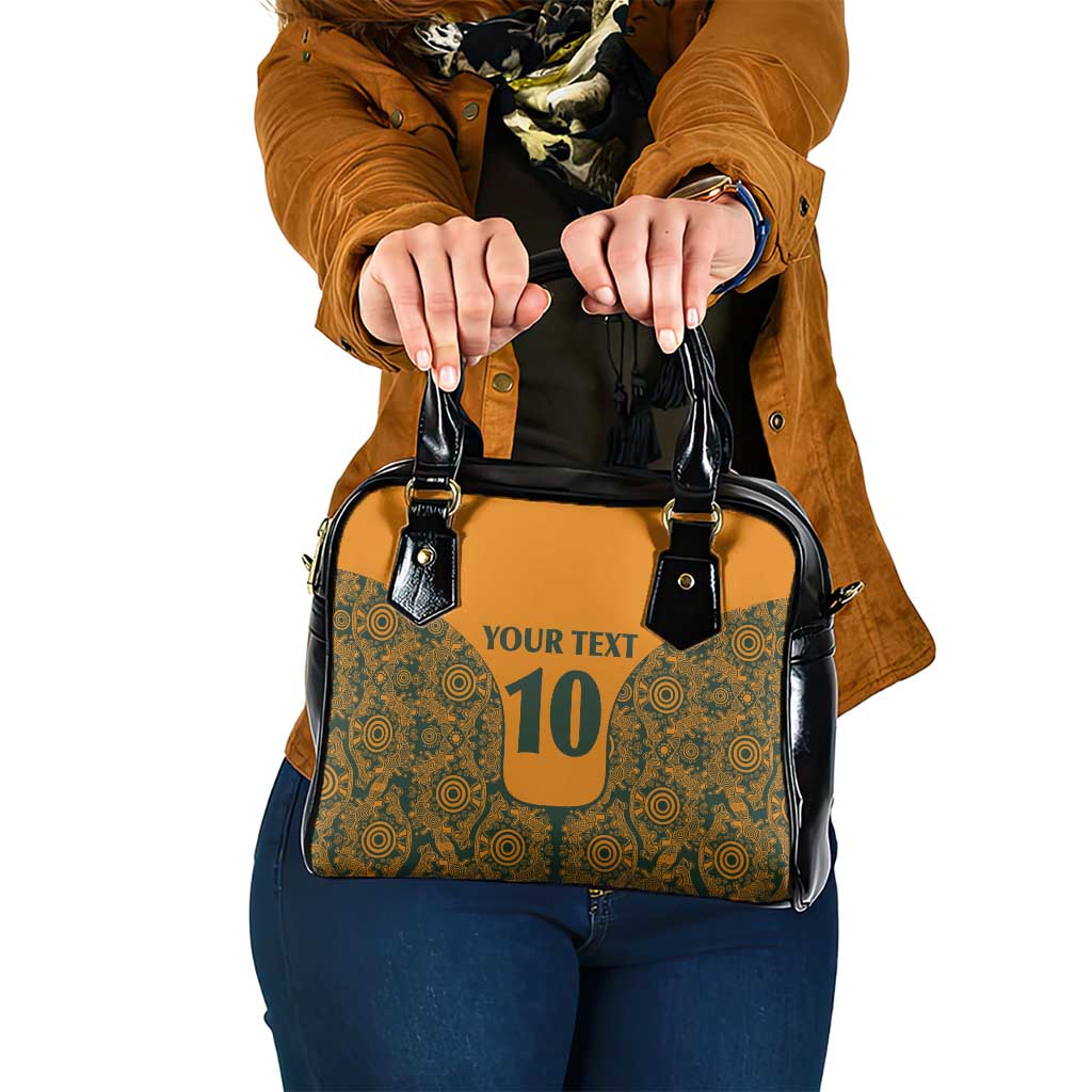 Custom Australia Rugby Championship 2024 Shoulder Handbag Aboriginal Art Tattoo Pattern LT03 One Size Yellow - Polynesian Pride