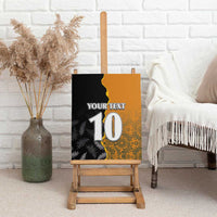 Custom New Zealand and Australia Rugby Championship 2024 Canvas Wall Art Maori Warrior and Kangaroo Mascot with Fern Aboriginal LT03 - Polynesian Pride