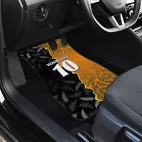 Custom New Zealand and Australia Rugby Championship 2024 Car Mats Maori Warrior and Kangaroo Mascot with Fern Aboriginal LT03 - Polynesian Pride