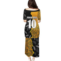 Custom New Zealand and Australia Rugby Championship 2024 Family Matching Puletasi and Hawaiian Shirt Maori Warrior and Kangaroo Mascot with Fern Aboriginal LT03 - Polynesian Pride