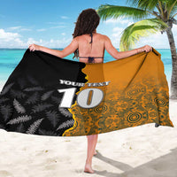 Custom New Zealand and Australia Rugby Championship 2024 Sarong Maori Warrior and Kangaroo Mascot with Fern Aboriginal LT03 - Polynesian Pride