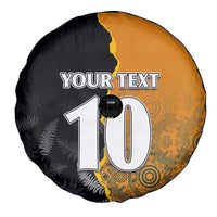 Custom New Zealand and Australia Rugby Championship 2024 Spare Tire Cover Maori Warrior and Kangaroo Mascot with Fern Aboriginal LT03 - Polynesian Pride
